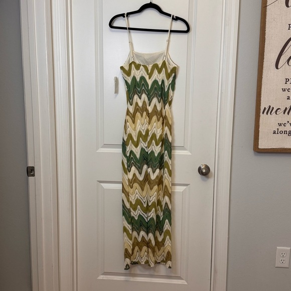 Sadie & Sage Green and Tan Sheath Maxi Dress - Picture 3 of 3